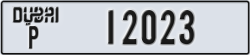 dubai - code - P - number -12023