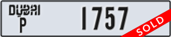 dubai - code - P - number -1757