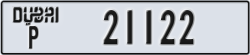 dubai - code - P - number -21122