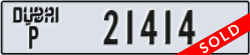dubai - code - P - number -21414