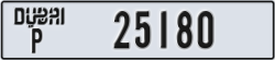 dubai - code - P - number -25180
