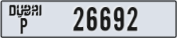 dubai - code - P - number -26613
