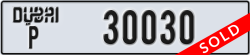 dubai - code - P - number -30030
