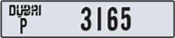 dubai - code - P - number -3165