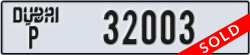 dubai - code - P - number -32003