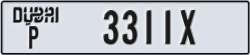 dubai - code - P - number -3311X