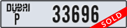 dubai - code - P - number -33696