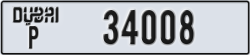 dubai - code - P - number -34008
