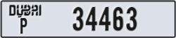 dubai - code - P - number -34463