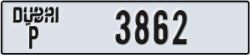 dubai - code - P - number -3862