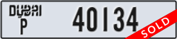 dubai - code - P - number -40134