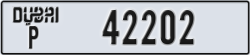 dubai - code - P - number -42202