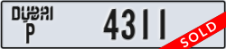 dubai - code - P - number -4311