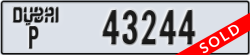 dubai - code - P - number -43244