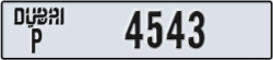 dubai - code - P - number -4543