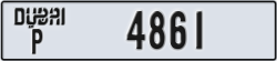dubai - code - P - number -4861