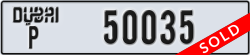 dubai - code - P - number -50035