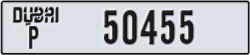 dubai - code - P - number -50455
