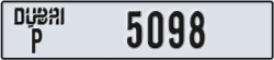 dubai - code - P - number -5098