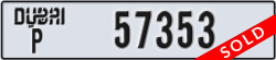 dubai - code - P - number -57353