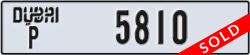 dubai - code - P - number -5810