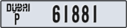 dubai - code - P - number -61881