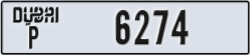 dubai - code - P - number -6274