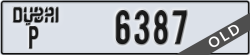 dubai - code - P - number -6387