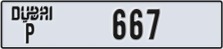 dubai - code - P - number -667