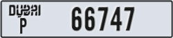 dubai - code - P - number -66747