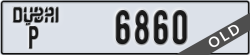 dubai - code - P - number -6860