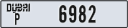 dubai - code - P - number -6982