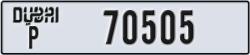 dubai - code - P - number -70505