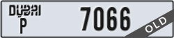 dubai - code - P - number -7066