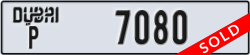 dubai - code - P - number -7080