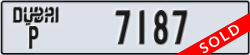 dubai - code - P - number -7187