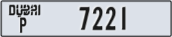 dubai - code - P - number -7221