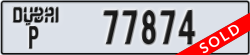 dubai - code - P - number -77874
