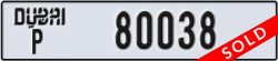 dubai - code - P - number -80038