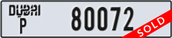 dubai - code - P - number -80072
