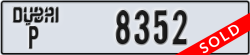 dubai - code - P - number -8352