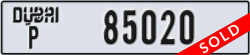 dubai - code - P - number -85020