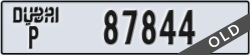 dubai - code - P - number -87844