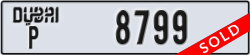 dubai - code - P - number -8799