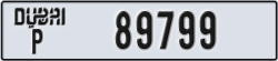 dubai - code - P - number -89799