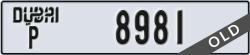 dubai - code - P - number -8981