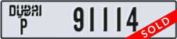 dubai - code - P - number -91114