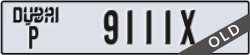 dubai - code - P - number -9111X