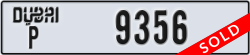 dubai - code - P - number -9356