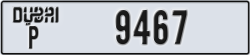 dubai - code - P - number -9467